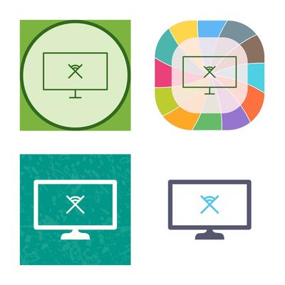 Unique Disconnected Network Vector Icon