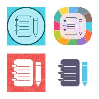 Unique Notepad Vector Icon