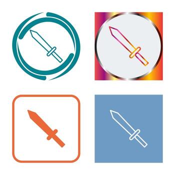 icono de vector de espada único