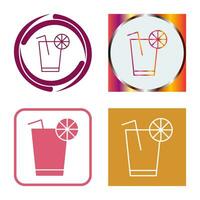 Unique Lemon Juice Vector Icon