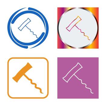 icono de vector de sacacorchos único