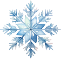 Snowflake watercolor illustration. AI Generated png