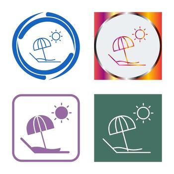 icono de vector de playa