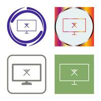 Unique Disconnected Network Vector Icon