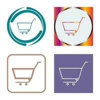 Unique Empty Cart Vector Icon