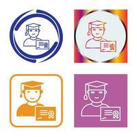 Unique Receiving Diploma Vector Icon