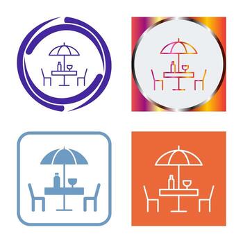 icono de vector de mesa de café único