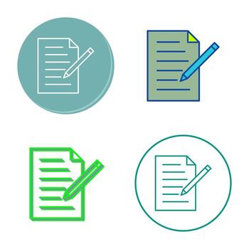 icono de vector de documento de edición único