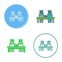 icono de vector de estudio combinado único