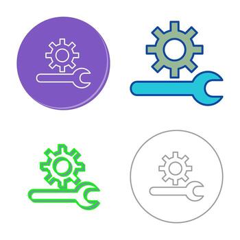 icono de vector de soporte técnico único