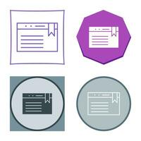 Unique Bookmarking Services Vector Icon