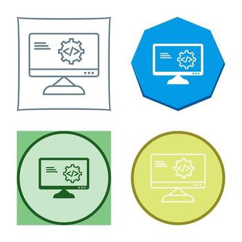 Unique Code Optimization Vector Icon