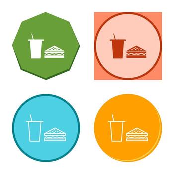 Unique Lunch Vector Icon