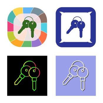 icono de vector de llaves