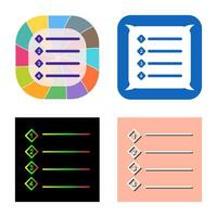 Unique Numbered list Vector Icon