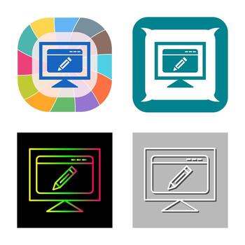 Edit Webpage Vector Icon