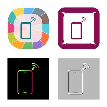 icono de vector de dispositivo conectado único