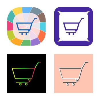 Unique Empty Cart Vector Icon