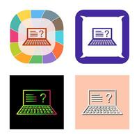 Unique Online Exam Vector Icon