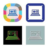 Unique Online Degree Vector Icon