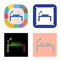 Unique Study Desk Vector Icon