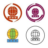 Unique World Wide Web Vector Icon