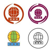 Unique World Wide Web Vector Icon