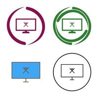 Unique Disconnected Network Vector Icon