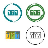 Triple Sevens Vector Icon