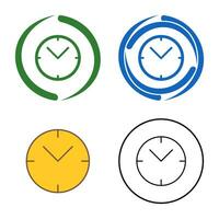 Unique Clock Vector Icon