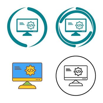 Unique Code Optimization Vector Icon