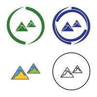 Unique Mountains Vector Icon