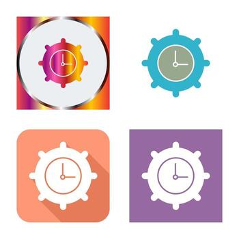 icono de vector de configuración de tiempo
