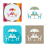 Unique Cafe Table Vector Icon