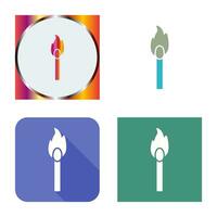 Unique Lit Matchstick Vector Icon