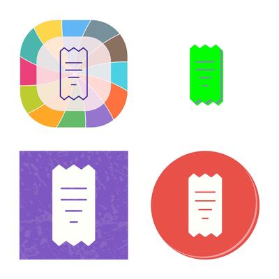 Unique Receipt Vector Icon