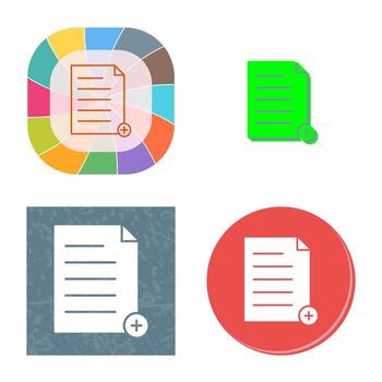 icono de vector de archivo de adición único