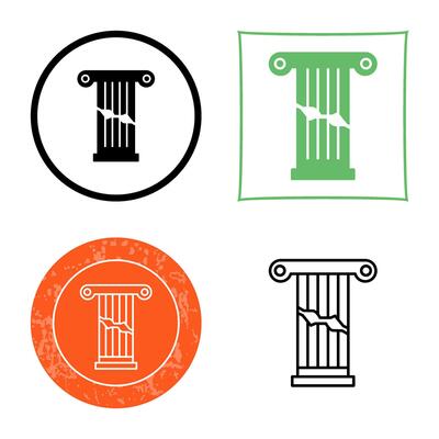 Broken Pillar Vector Icon