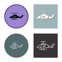 icono de vector de helicóptero militar