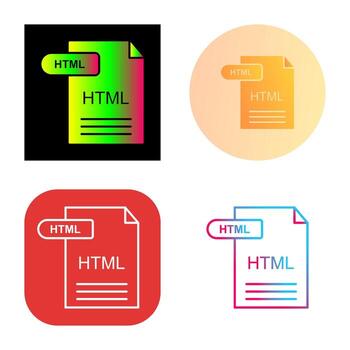 icono de vector html