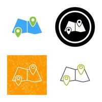 Folded Map Vector Icon