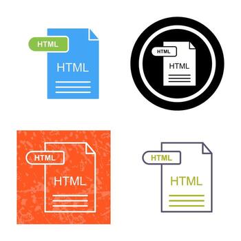 icono de vector html