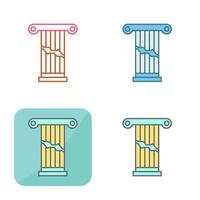 Broken Pillar Vector Icon