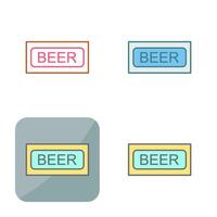 icono de vector de signo de cerveza