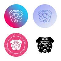 icono de vector de bulldog