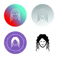 Hair Curly Vector Icon