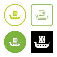 Viking Ship Vector Icon