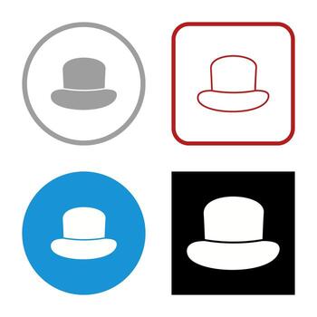 icono de vector de sombrero
