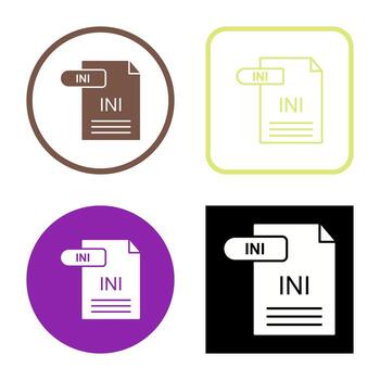 INI Vector Icon