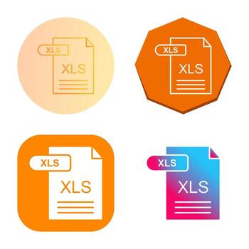 icono de vector xls